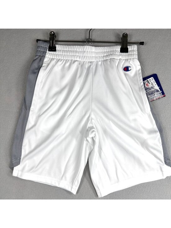 Champion Other - Champion Athletic Shorts Boys Small White Gray Elastic Waist Basketball Pockets